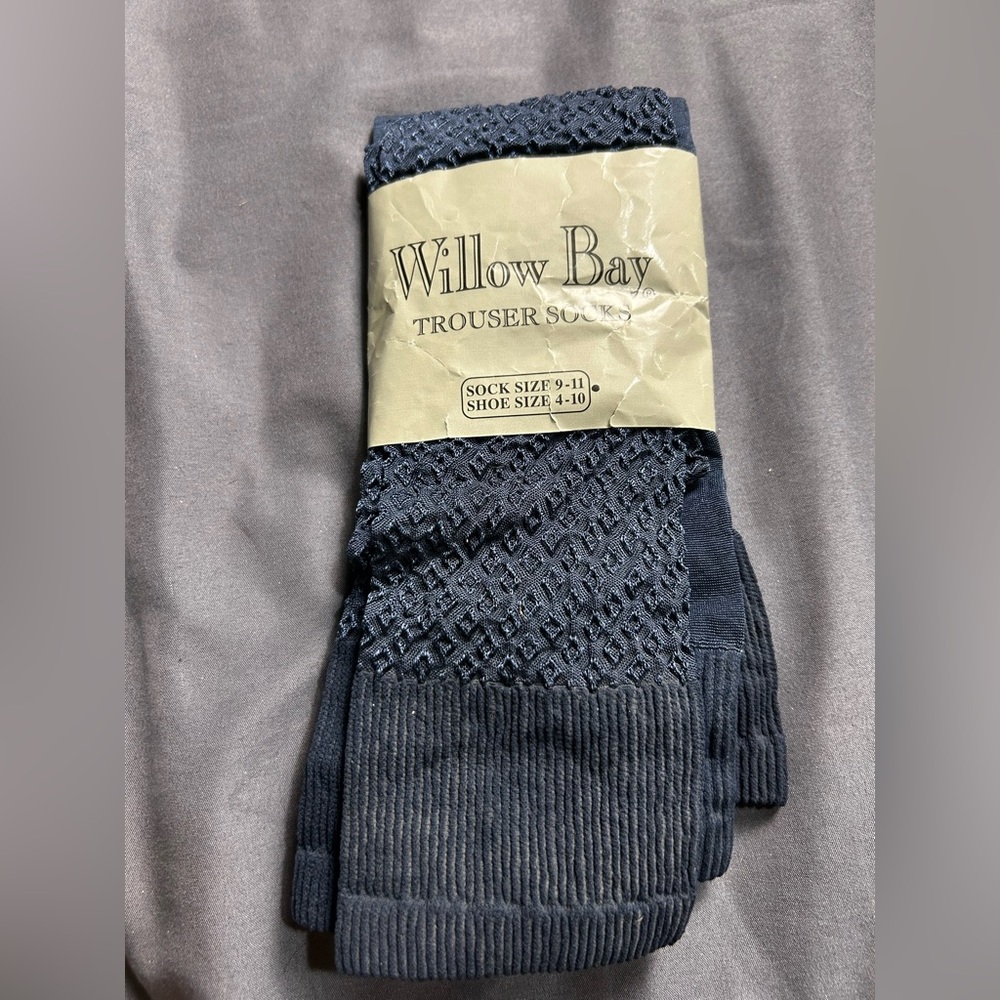 Willow Bay Navy Trouser Socks add to bundle for $1.50